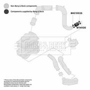 Borg & Beck Intercooler Turbo Charge Air Hose BTH1130
