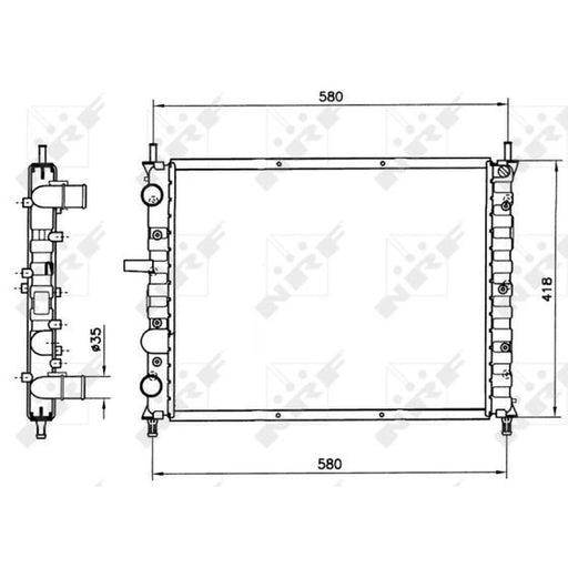NRF Engine Radiator 58017