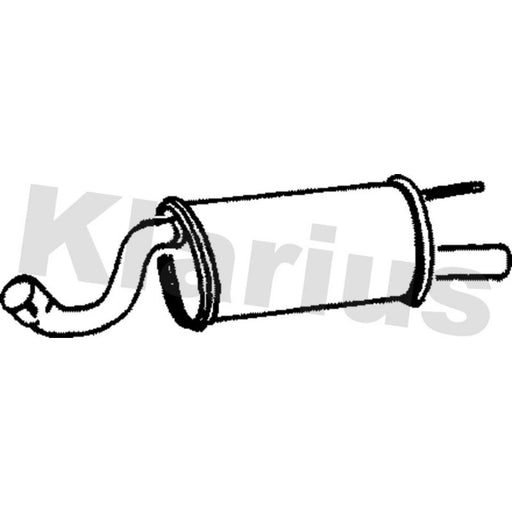 Klarius Box With Tail Pipe (Rh) Right Rear JR289P