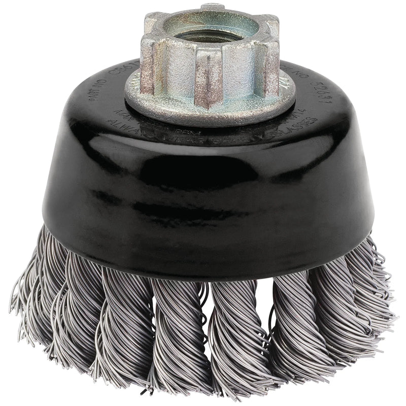 Draper Expert Steel Twist Knot Wire Cup Brush, M14, Industrial Quality