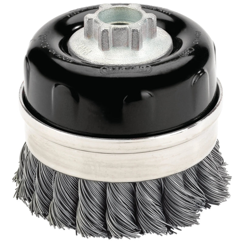 Draper Expert Steel Twist Knot Wire Cup Brush, M14, Industrial Quality