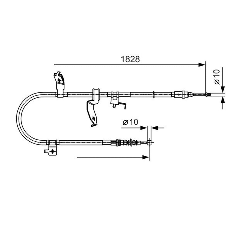 Bosch Handbrake Cable Left Rear 1 987 482 053