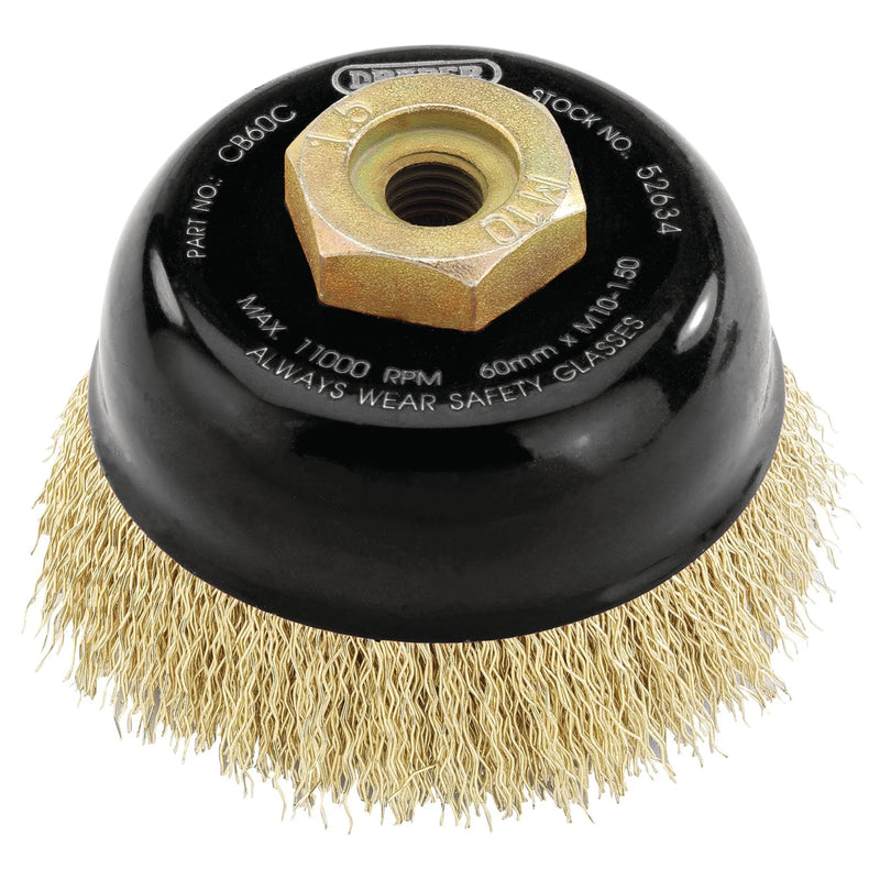 Draper Expert Wire Cup Brush 60mm M10 for Angle Grinders