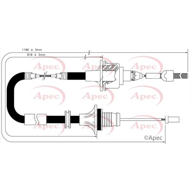 Apec Clutch Control Cable Pull CAB5007
