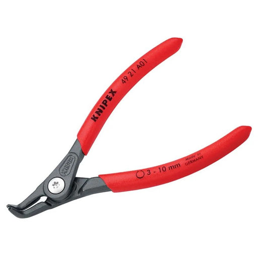 KNIPEX 49 21 A01 Precision Circlip Pliers External 90° Bent Tip 3-10mm