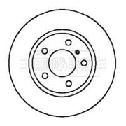 Borg & Beck 2 x Vented Front Brake Discs BBD5708S