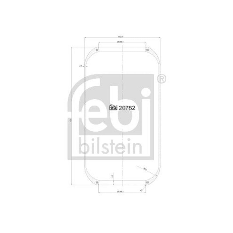 Febi Air Suspension Bellow 130mm non-steered trailing axle 20782