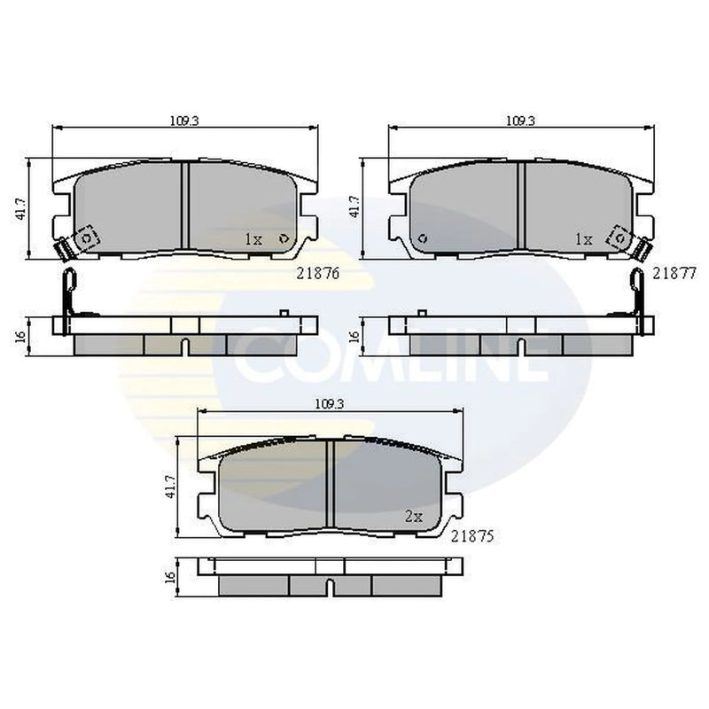 Comline 4 x Rear Brake Pad Set CBP3461