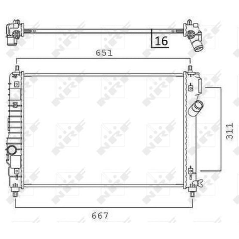 NRF Engine Radiator 58505