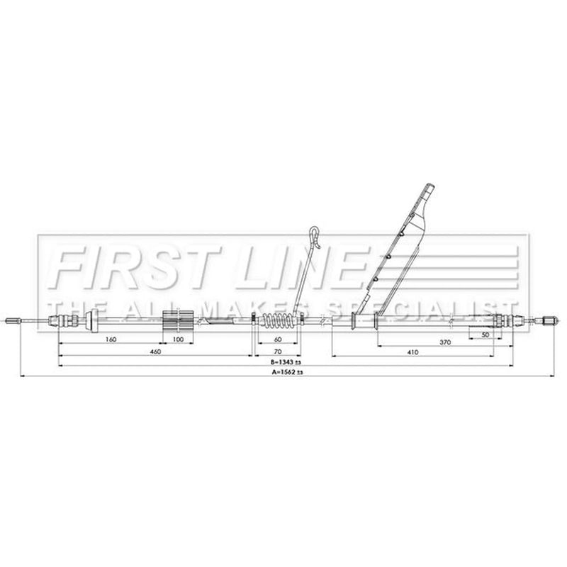 First Line Handbrake Cable Left Rear FKB3897