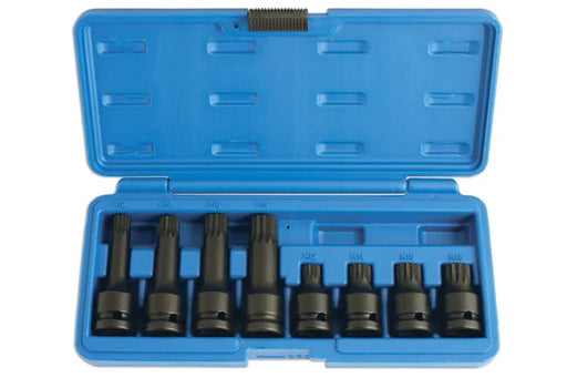 Laser Tools Impact Tamperproof Spline Socket Bit Set 1/2"D 8pc - PL