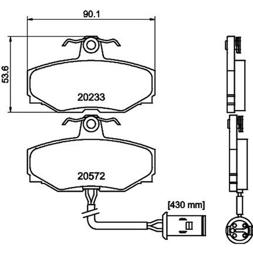 Mintex Rear Brake Pad Set MGB412