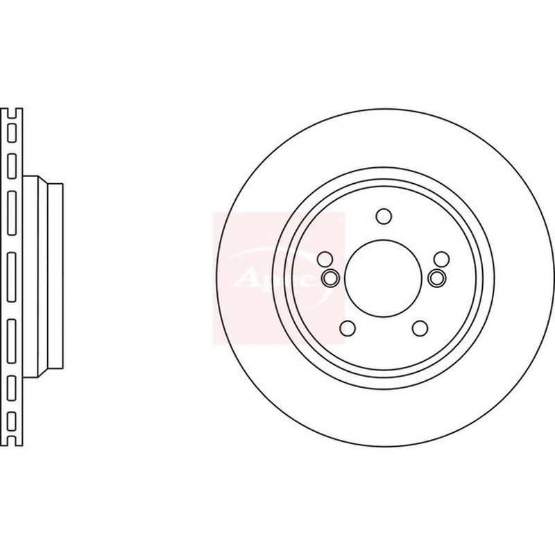 Apec 2 x Vented Rear Brake Discs DSK2739