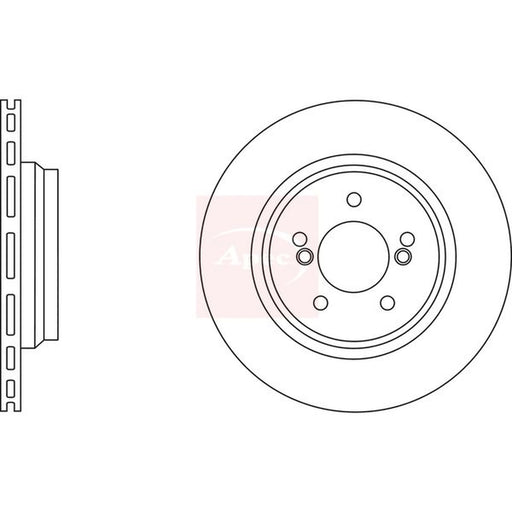 Apec 2 x Vented Rear Brake Discs DSK2739