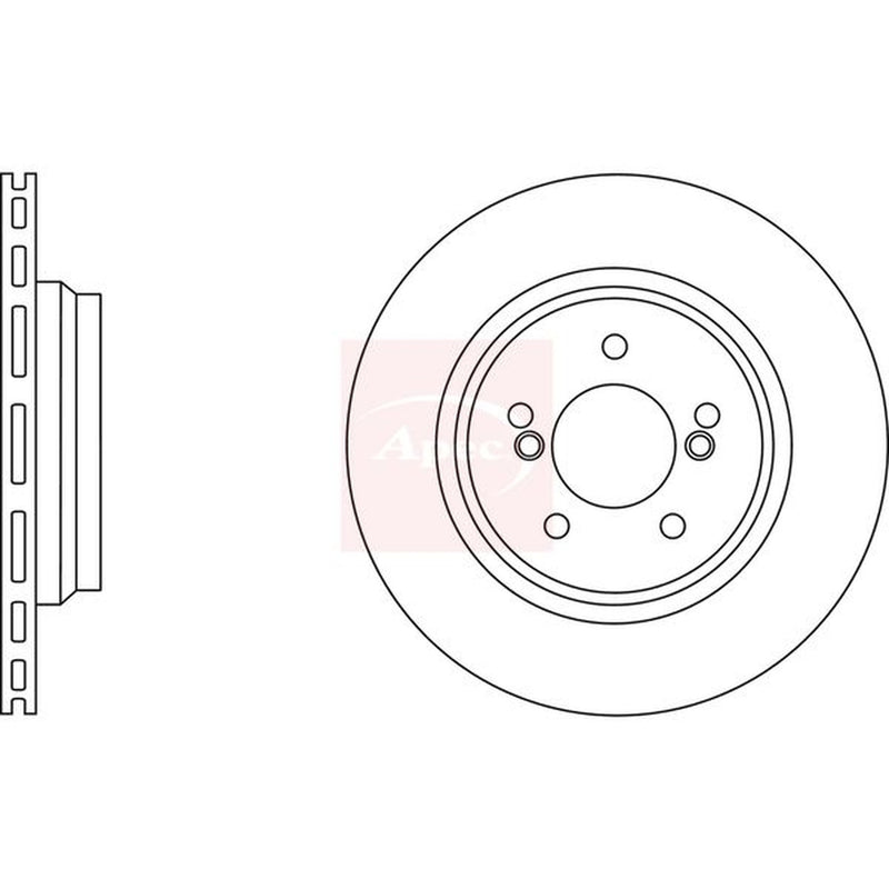 Apec 2 x Vented Rear Brake Discs DSK2739