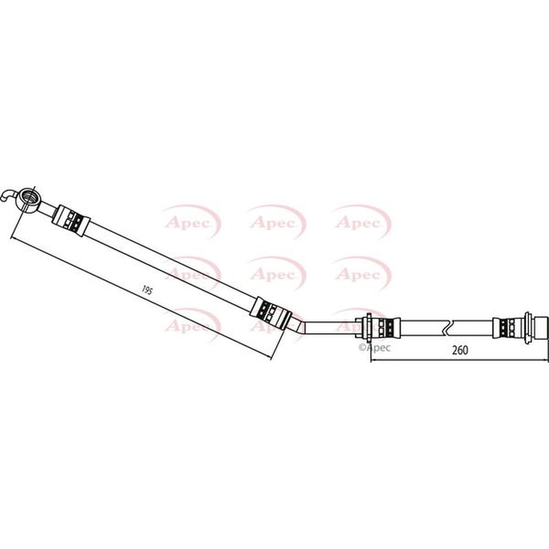 Apec Brake Hydraulic Hose Line Front Left HOS4088
