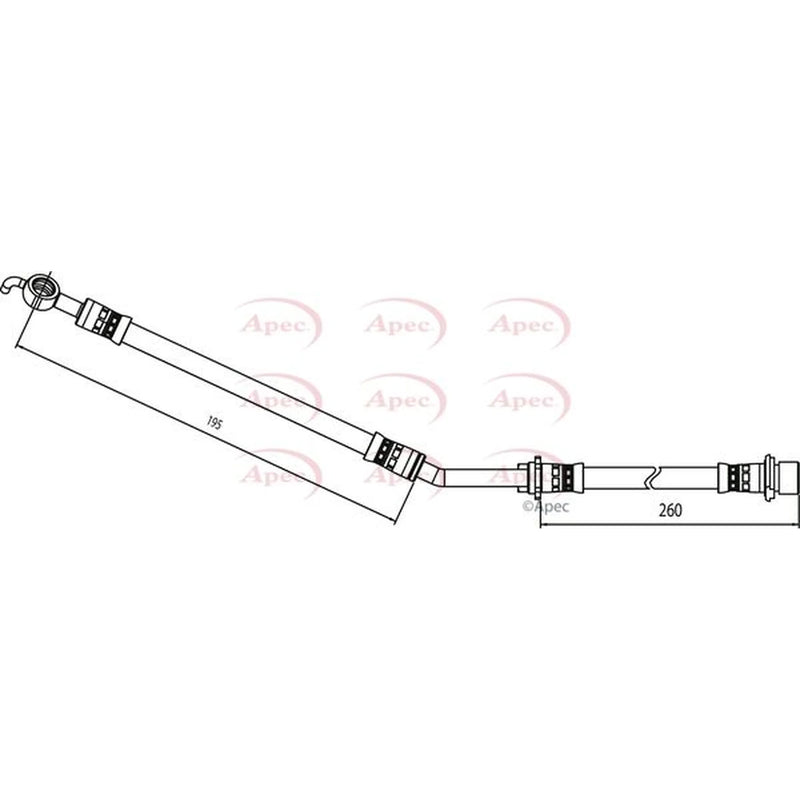 Apec Brake Hydraulic Hose Line Front Left HOS4088