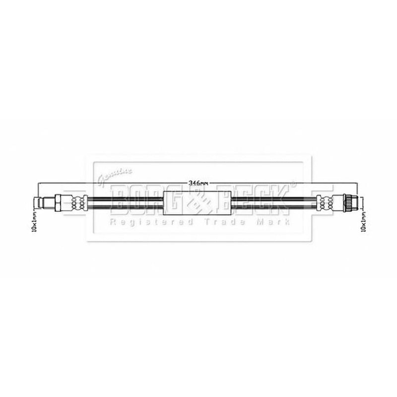 Borg & Beck Brake Hydraulic Hose Line Left BBH8851