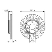 Bosch 2 x Vented Brake Discs 0986479S93 OE 402060002R 402064408R 402067023R 0 986 479 S93