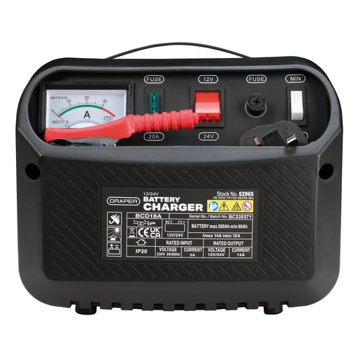 Draper Battery Charger 12/24V 10-14A for Lead Acid Batteries