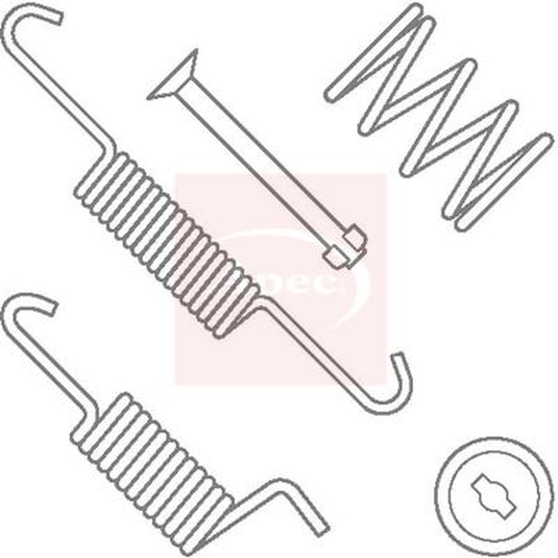 Apec Parking Brake Shoe Accessory Kit Rear KIT2018