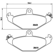 Brembo 4 x Rear Brake Pad Set P59026