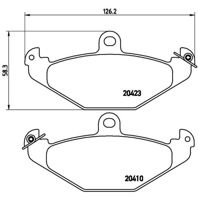 Brembo 4 x Rear Brake Pad Set P59026