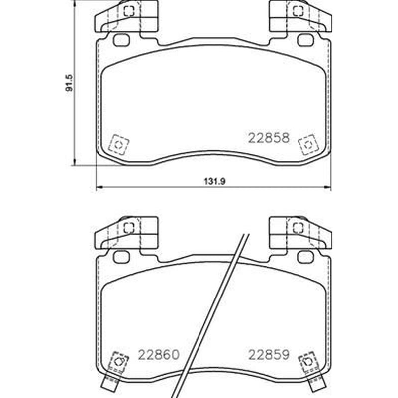 Brembo 4 x Front Brake Pad Set P30113
