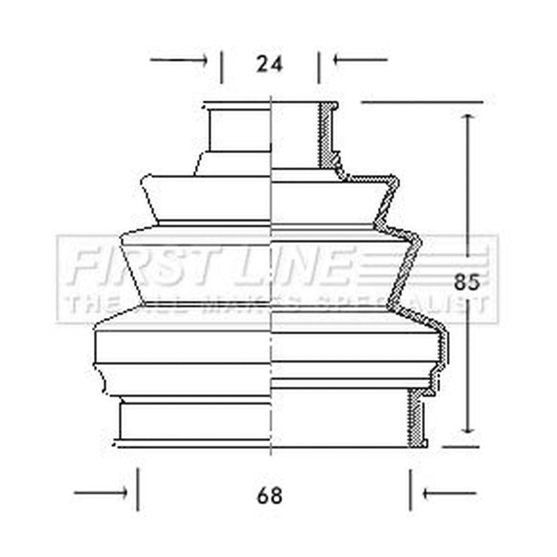 First Line Drive Shaft Bellow Kit Rear Left FCB2042
