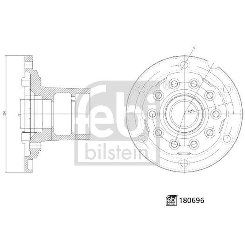 Febi Wheel Hub Stud 180696