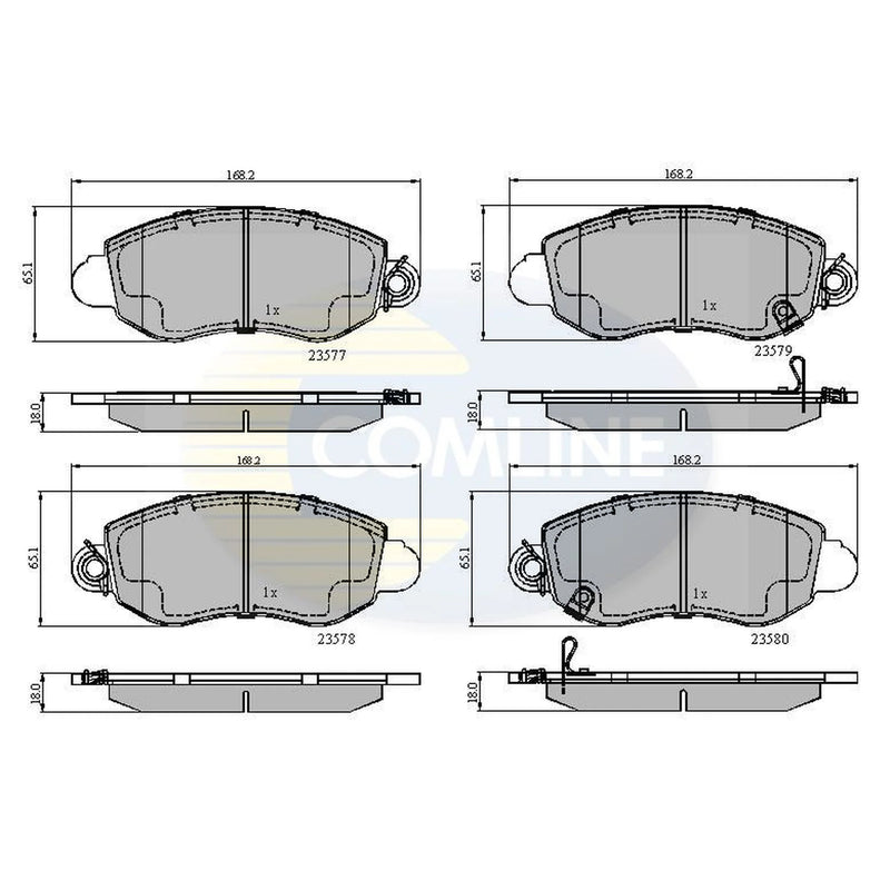 Comline 4 x Front Brake Pad Set CBP31108