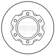 Borg & Beck 2 x Vented Brake Discs BBD5988S