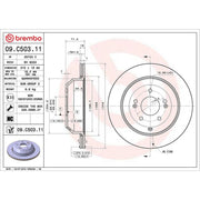Brembo 2 x Rear Brake Discs 09.C503.11