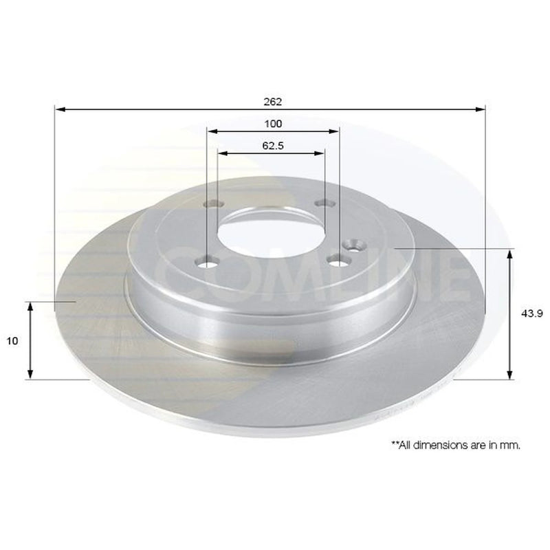 Comline 2 x Solid Rear Brake Discs ADC2419