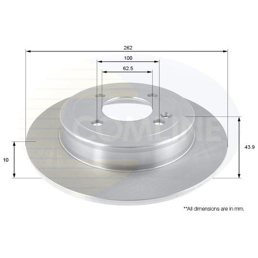 Comline 2 x Solid Rear Brake Discs ADC2419