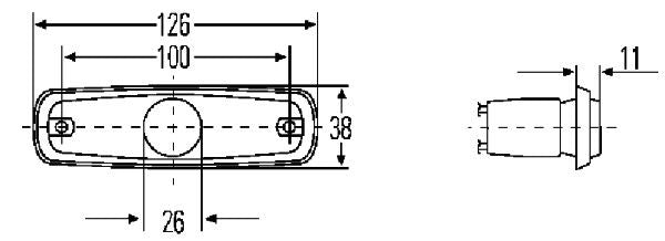 Hella 2PS 962 964-037 Side Marker Light