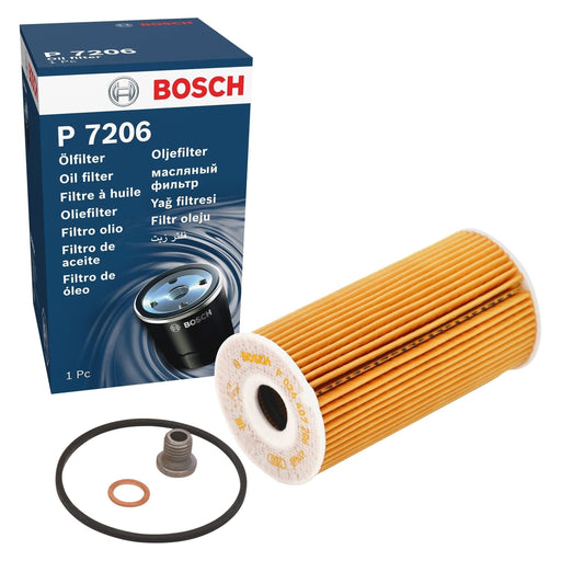 Bosch Car Oil Filter P7206 Fits Chrysler Grand Voyager Crdi - 2.8 - 07- F0264072 Bosch  - Town Parts