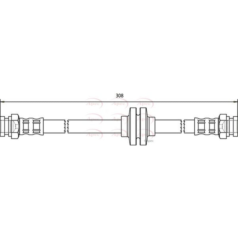 Apec Brake Hydraulic Hose Line Rear HOS3615