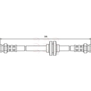 Apec Brake Hydraulic Hose Line Rear HOS3615