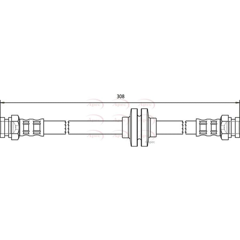 Apec Brake Hydraulic Hose Line Rear HOS3615