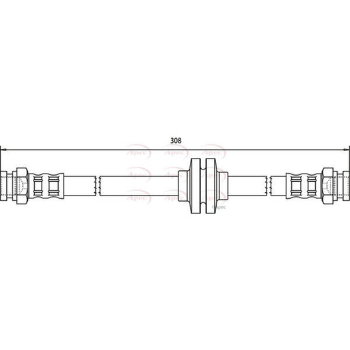 Apec Brake Hydraulic Hose Line Rear HOS3615