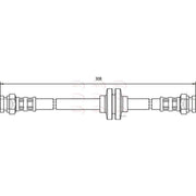 Apec Brake Hydraulic Hose Line Rear HOS3615