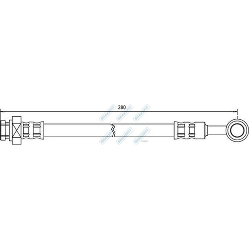 Apec Brake Hydraulic Hose Line Front BHO4027