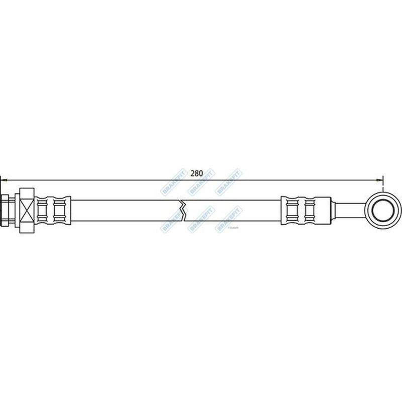 Apec Brake Hydraulic Hose Line Front BHO4027