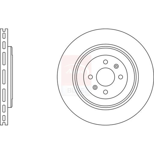 Apec 2 x Vented Front Brake Discs SDK6429