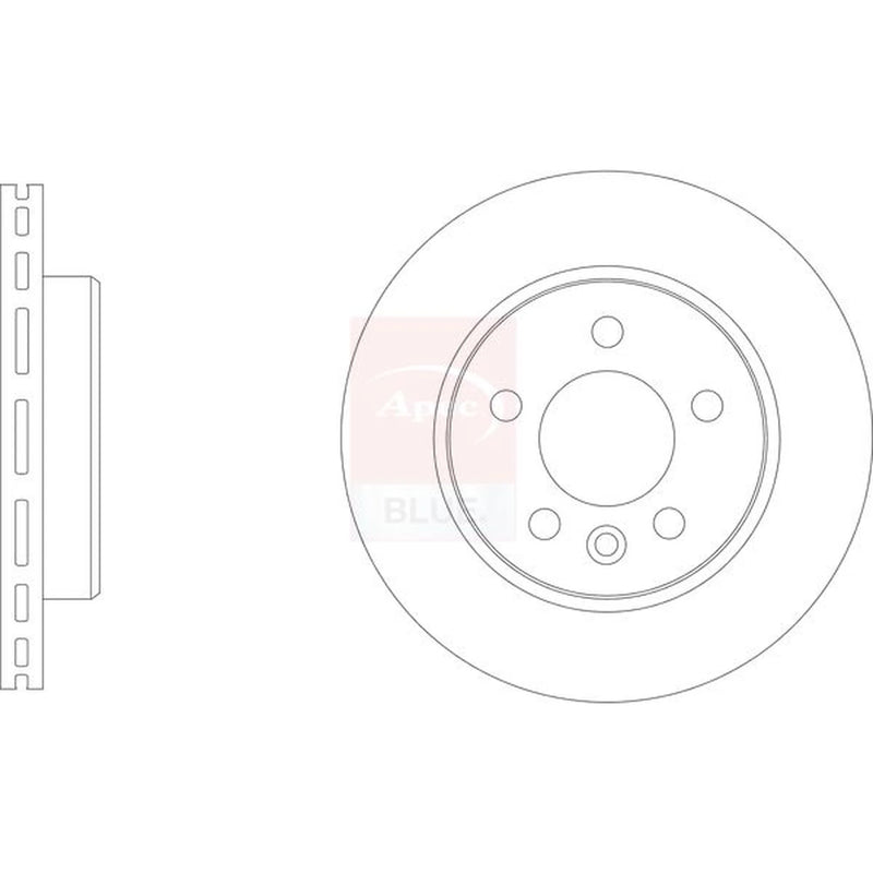 Apec 2 x Vented Rear Brake Discs SDK7004