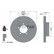 Textar 2 x Perforated Brake Discs 92100007