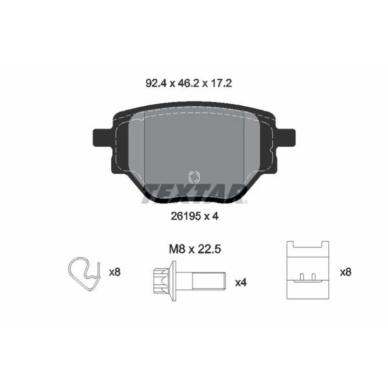 Textar Rear Brake Pad Set 2619501