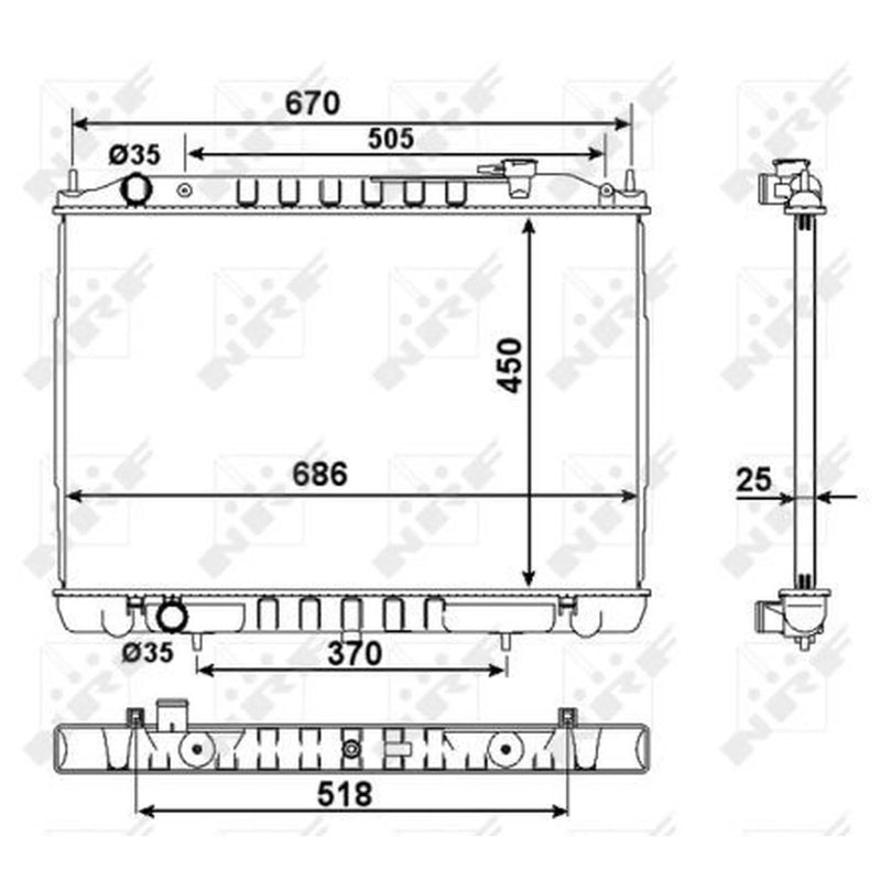 NRF Engine Radiator 58418