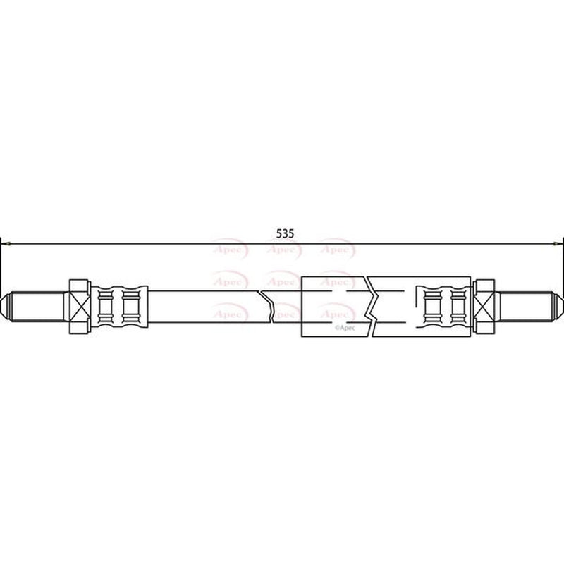 Apec Brake Hydraulic Hose Line Front HOS3287